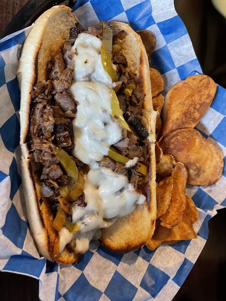 Cheesesteak with Homemade Chips